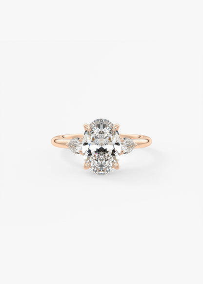 Oval Solitaire With Raised Basket Gallery Lab Grown Diamond Engagement Ring