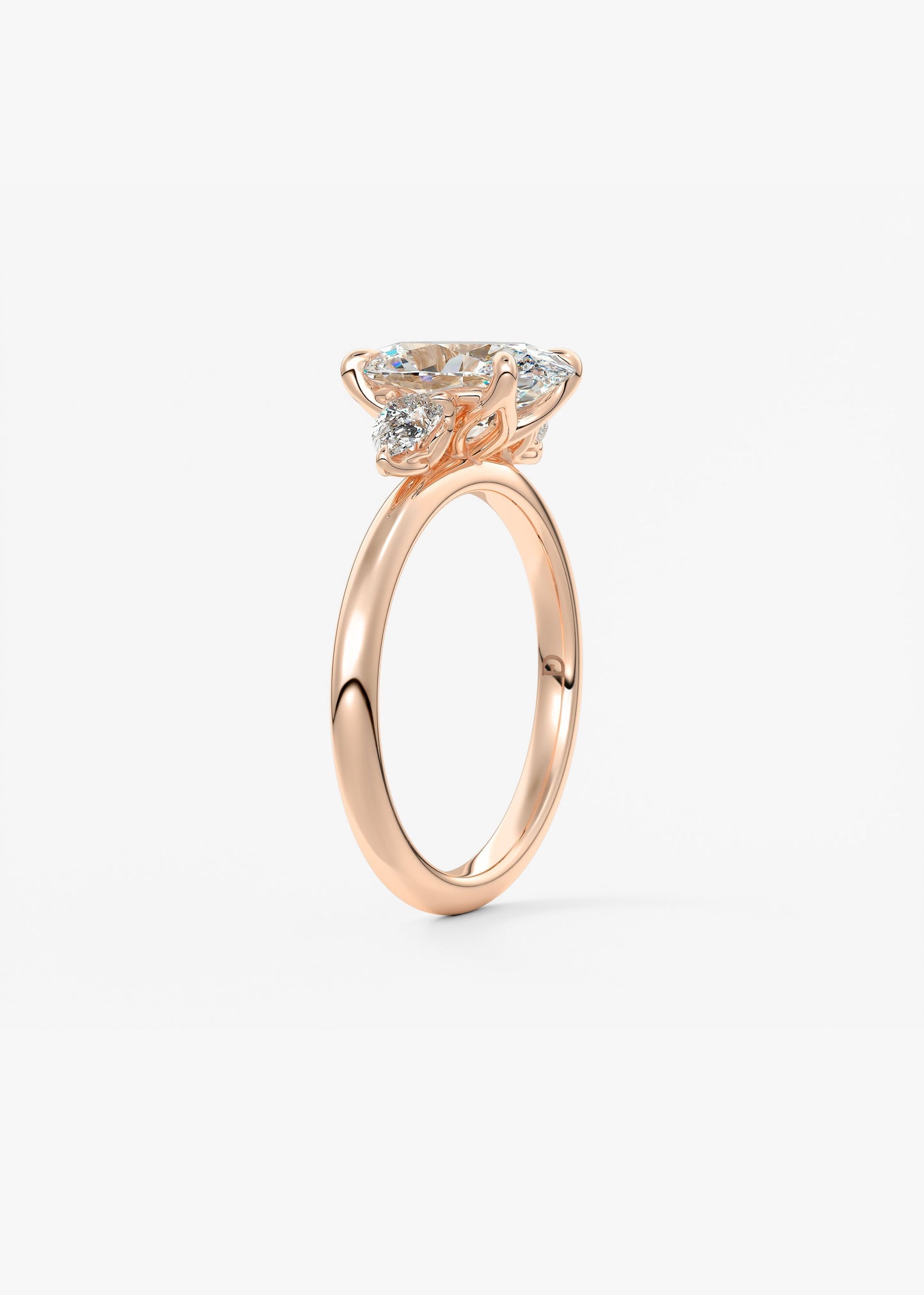 Oval Solitaire With Raised Basket Gallery Lab Grown Diamond Engagement Ring