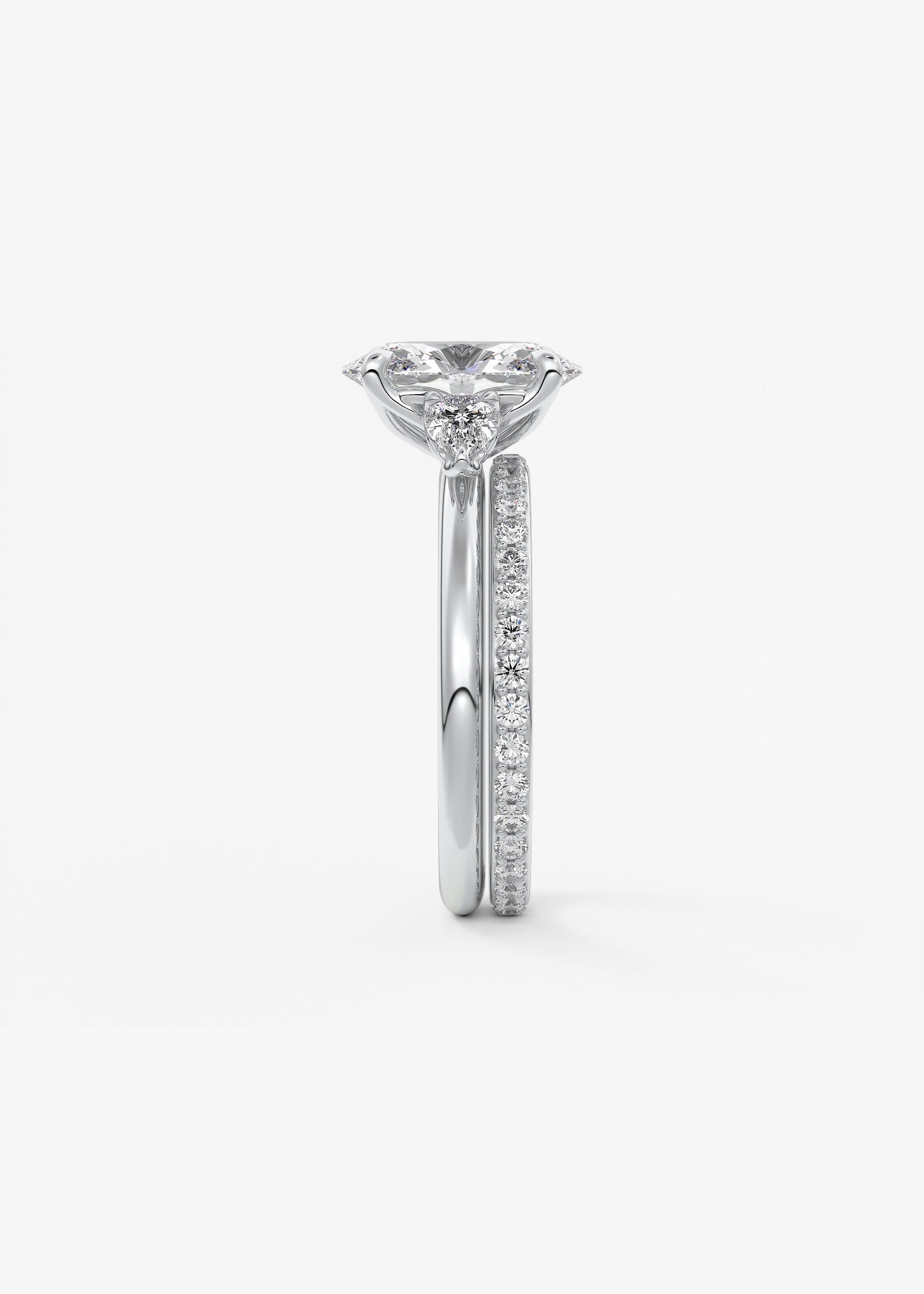 Oval Solitaire With Raised Basket Gallery Lab Grown Diamond Engagement Ring