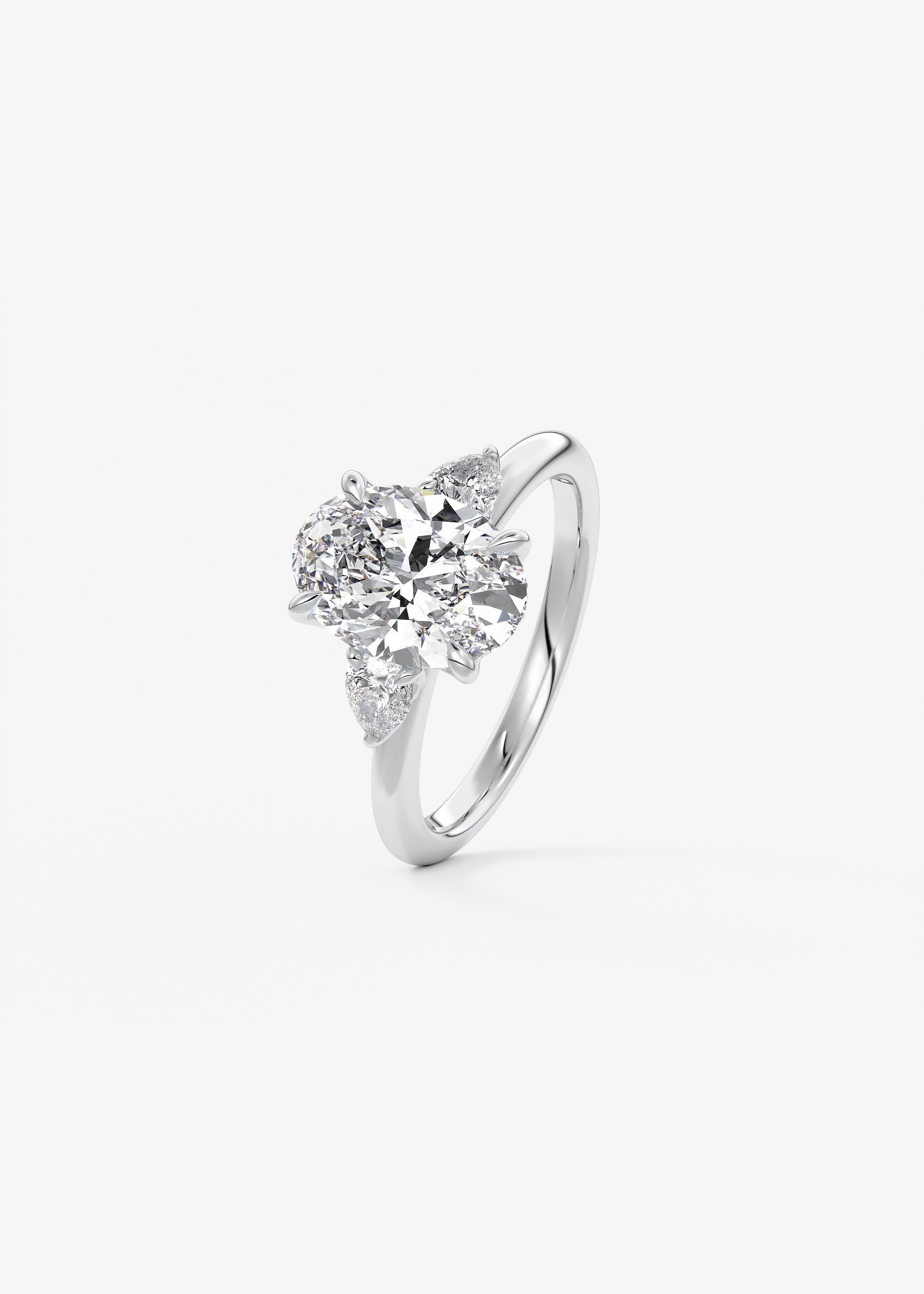 Oval Solitaire With Raised Basket Gallery Lab Grown Diamond Engagement Ring