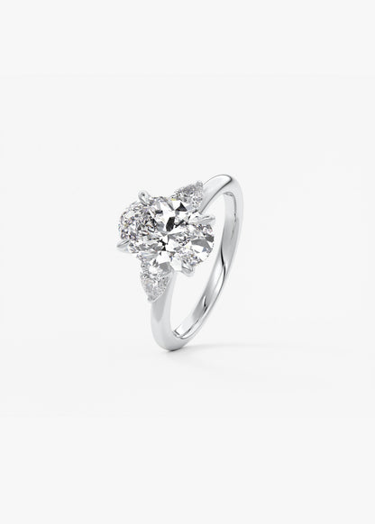 Oval Solitaire With Raised Basket Gallery Lab Grown Diamond Engagement Ring