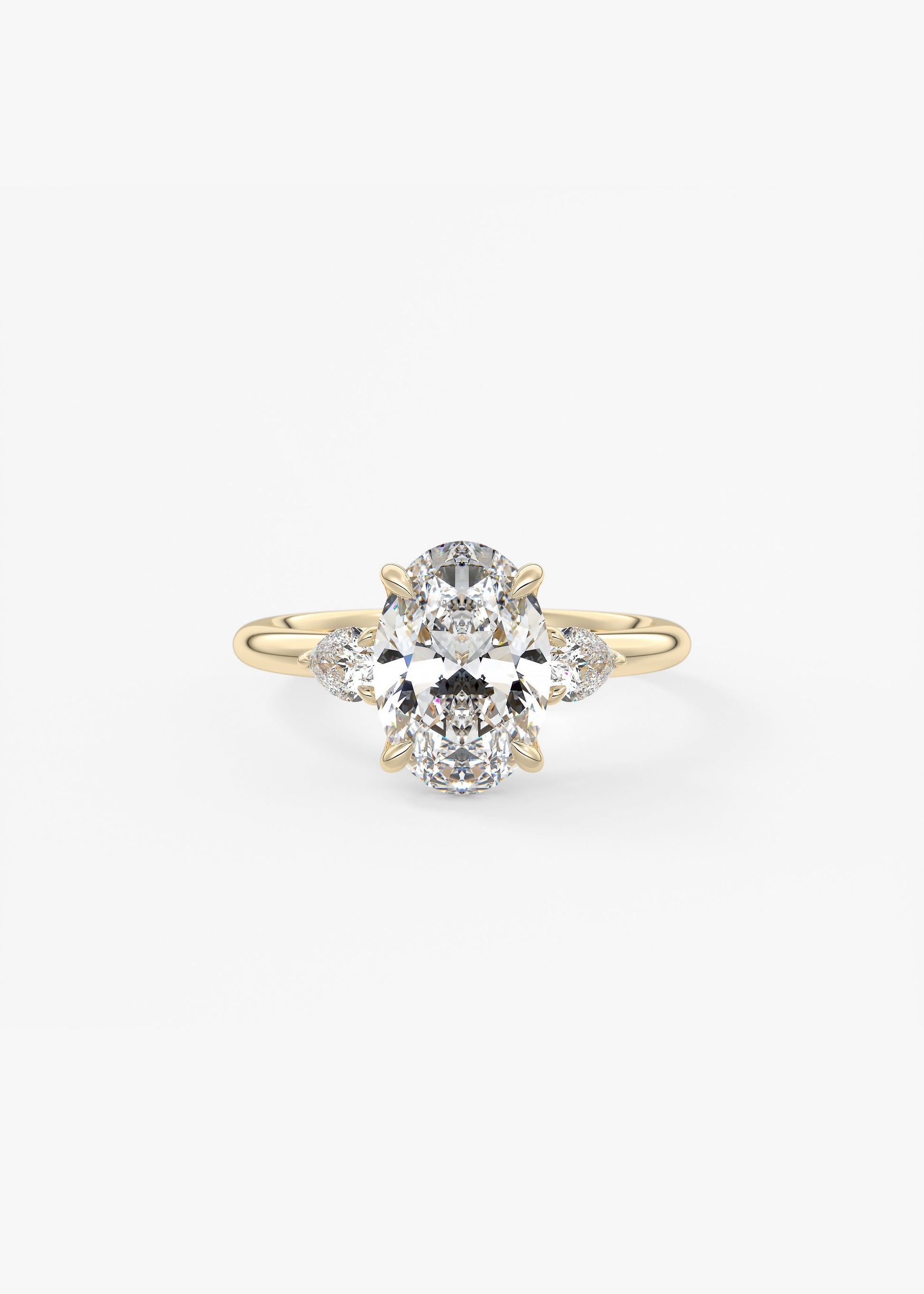 Oval Solitaire With Raised Basket Gallery Lab Grown Diamond Engagement Ring