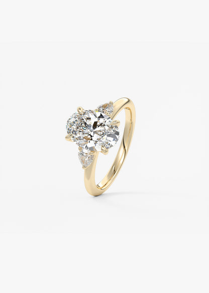 Oval Solitaire With Raised Basket Gallery Lab Grown Diamond Engagement Ring