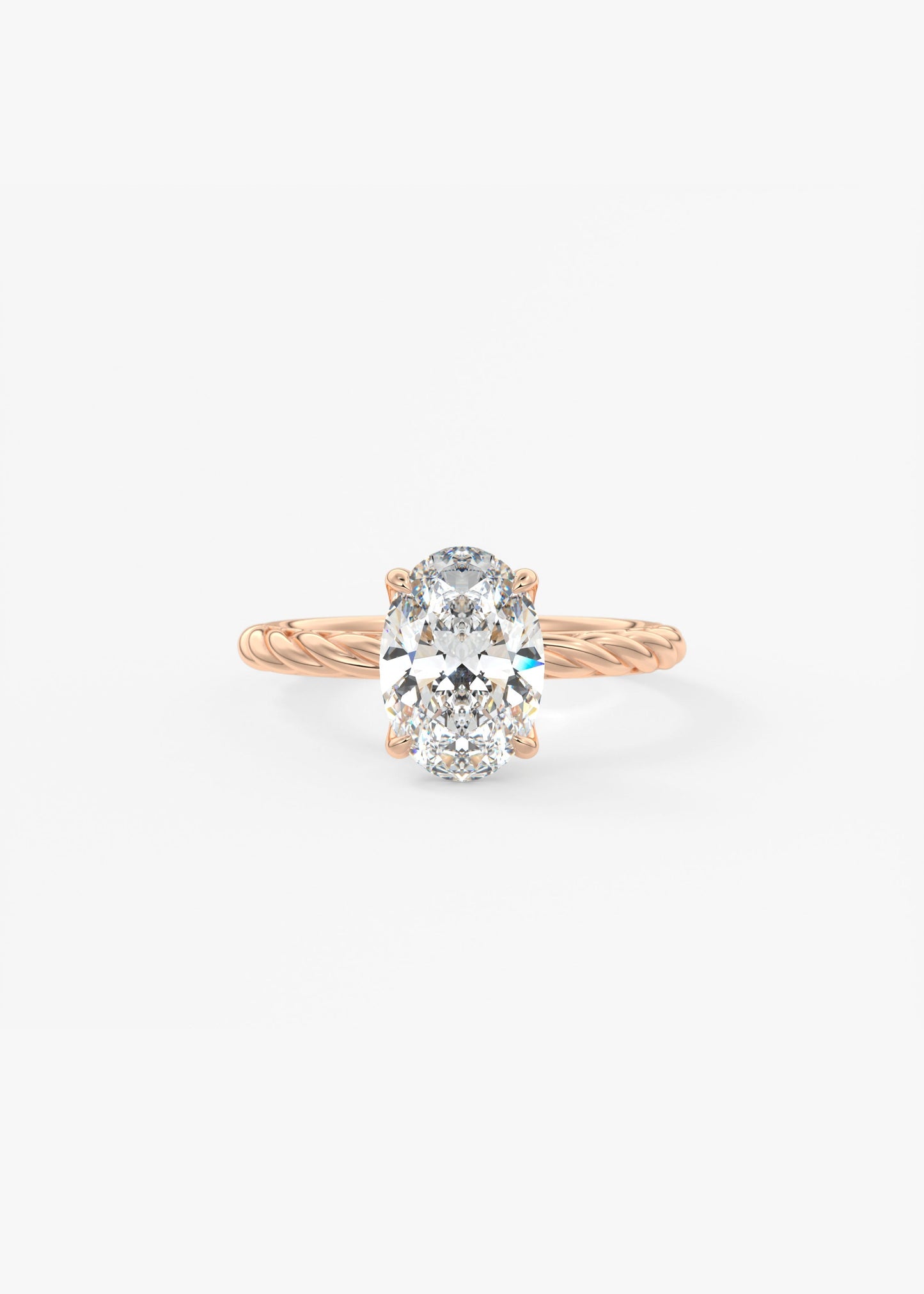 Oval Solitaire With Raised Basket Gallery Lab Grown Diamond Engagement Ring