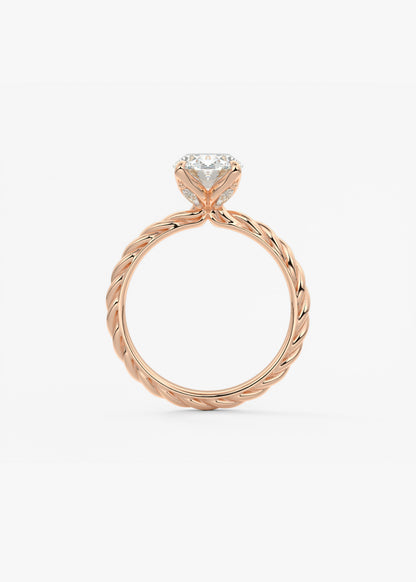 Oval Solitaire With Raised Basket Gallery Lab Grown Diamond Engagement Ring