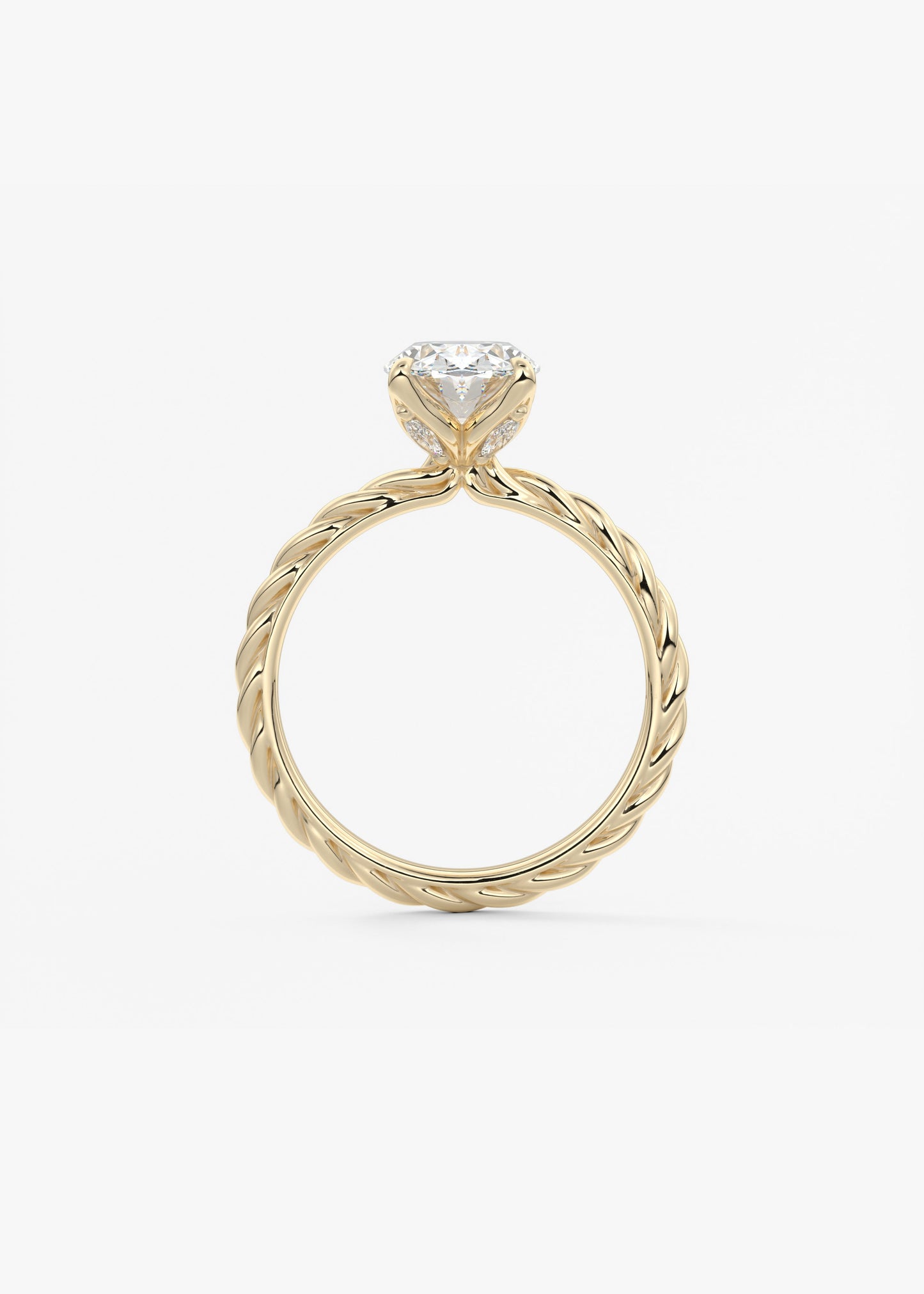 Oval Solitaire With Raised Basket Gallery Lab Grown Diamond Engagement Ring