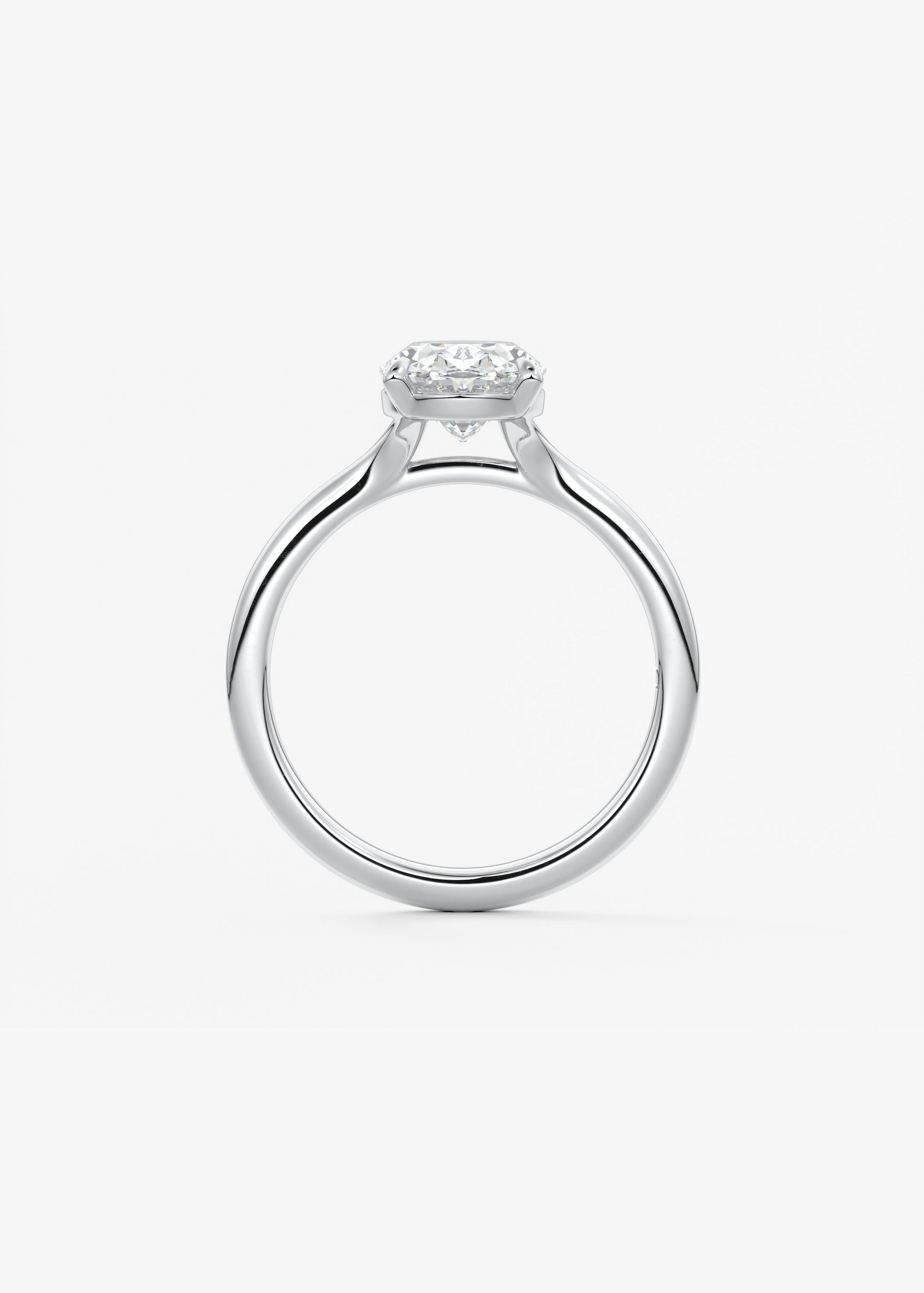 Oval Solitaire With Raised Basket Gallery Lab Grown Diamond Engagement Ring
