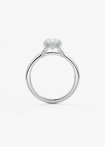 Oval Solitaire With Raised Basket Gallery Lab Grown Diamond Engagement Ring