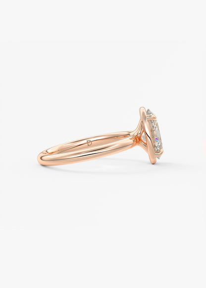 Oval Solitaire With Raised Basket Gallery Lab Grown Diamond Engagement Ring