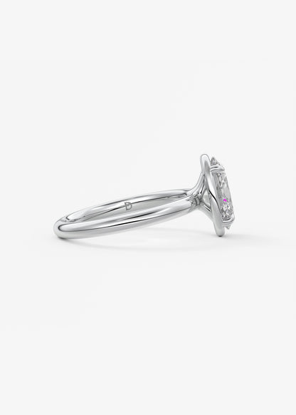 Oval Solitaire With Raised Basket Gallery Lab Grown Diamond Engagement Ring