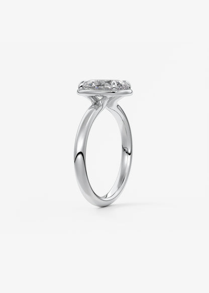 Oval Solitaire With Raised Basket Gallery Lab Grown Diamond Engagement Ring