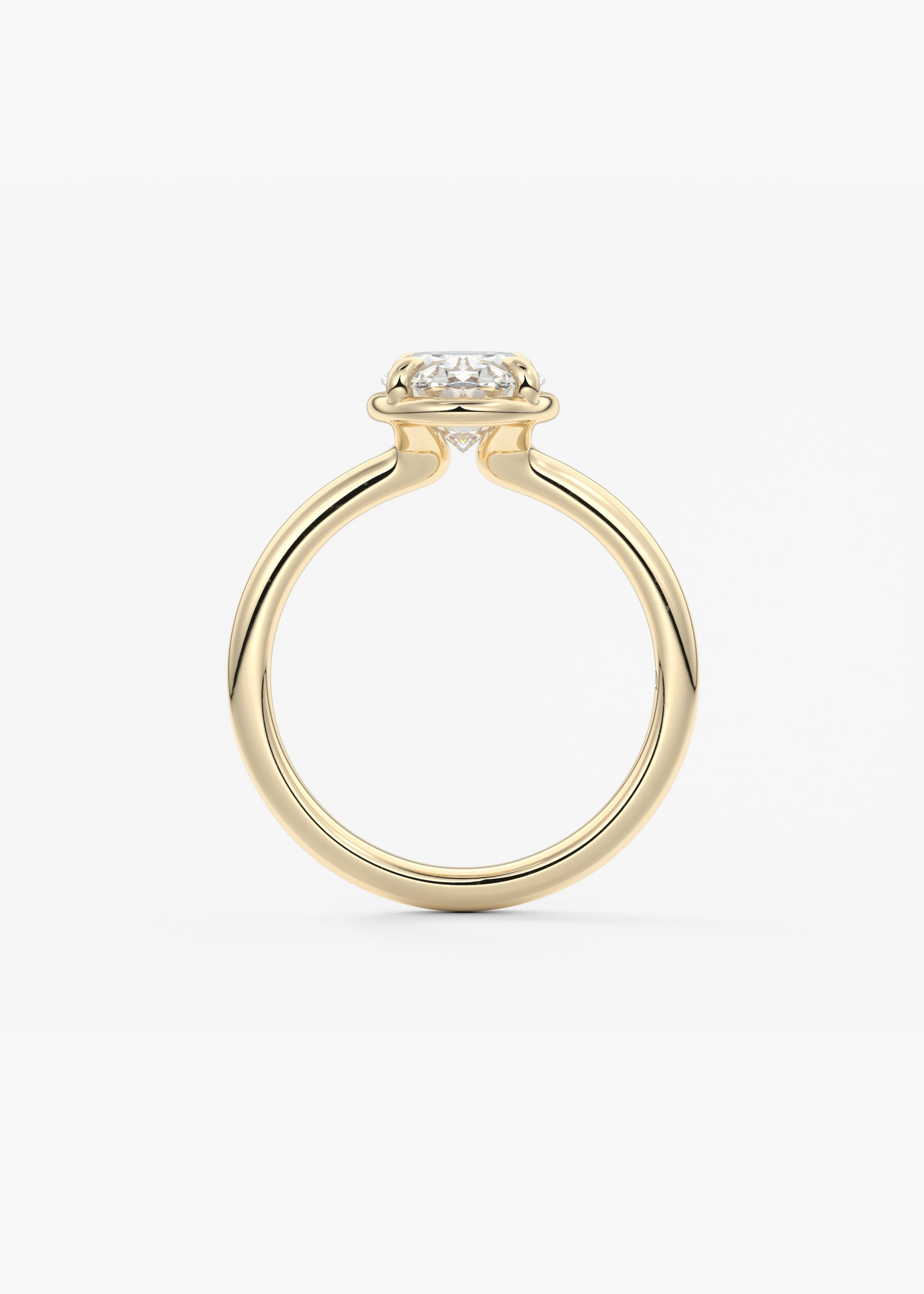 Oval Solitaire With Raised Basket Gallery Lab Grown Diamond Engagement Ring