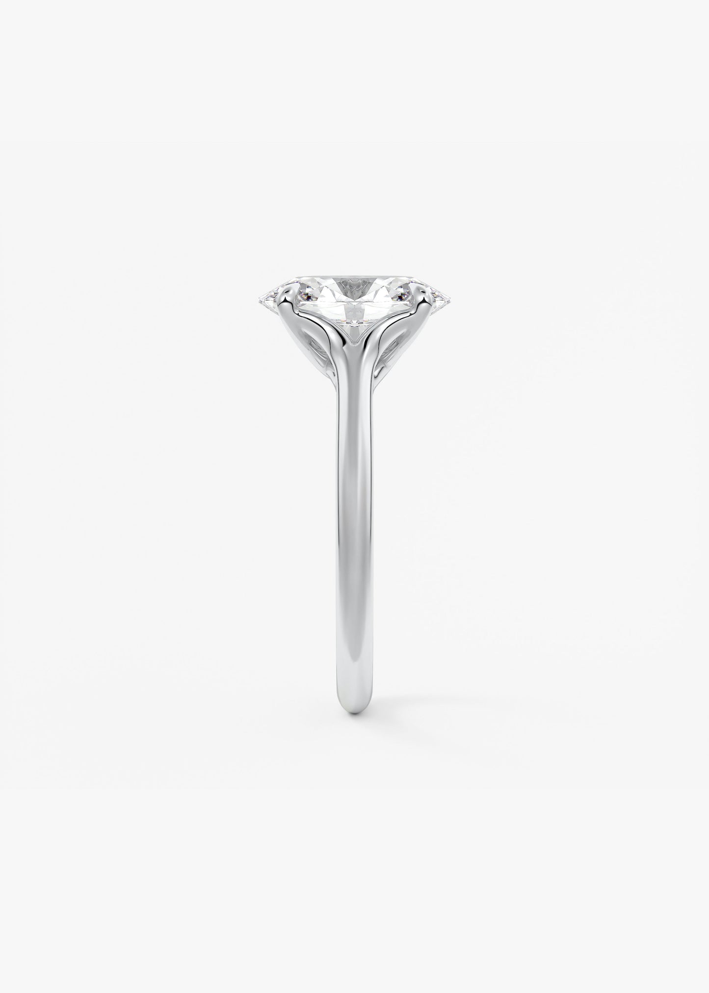 Oval Solitaire With Raised Basket Gallery Lab Grown Diamond Engagement Ring