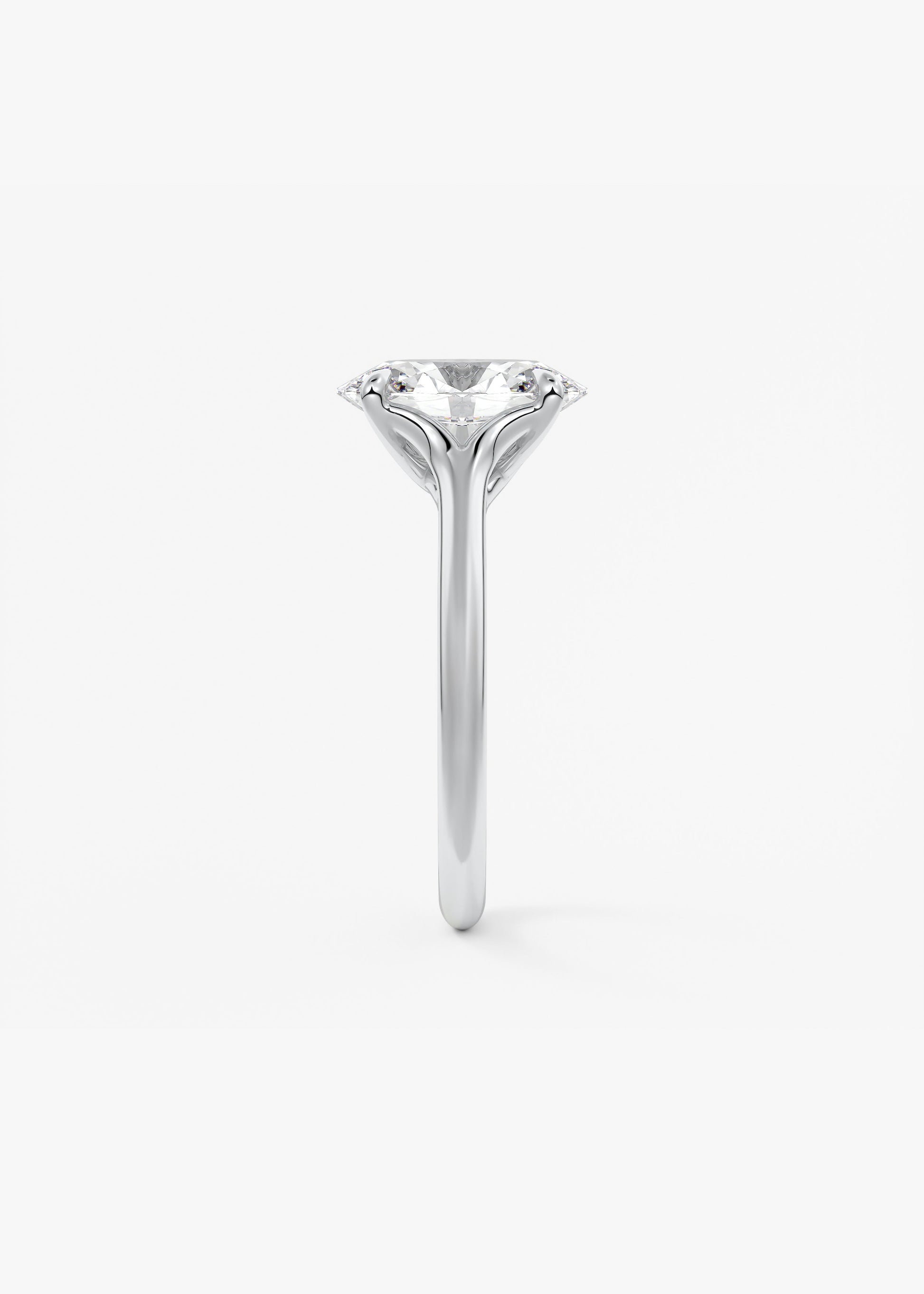 Oval Solitaire With Raised Basket Gallery Lab Grown Diamond Engagement Ring