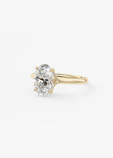 Oval Solitaire With Raised Basket Gallery Lab Grown Diamond Engagement Ring
