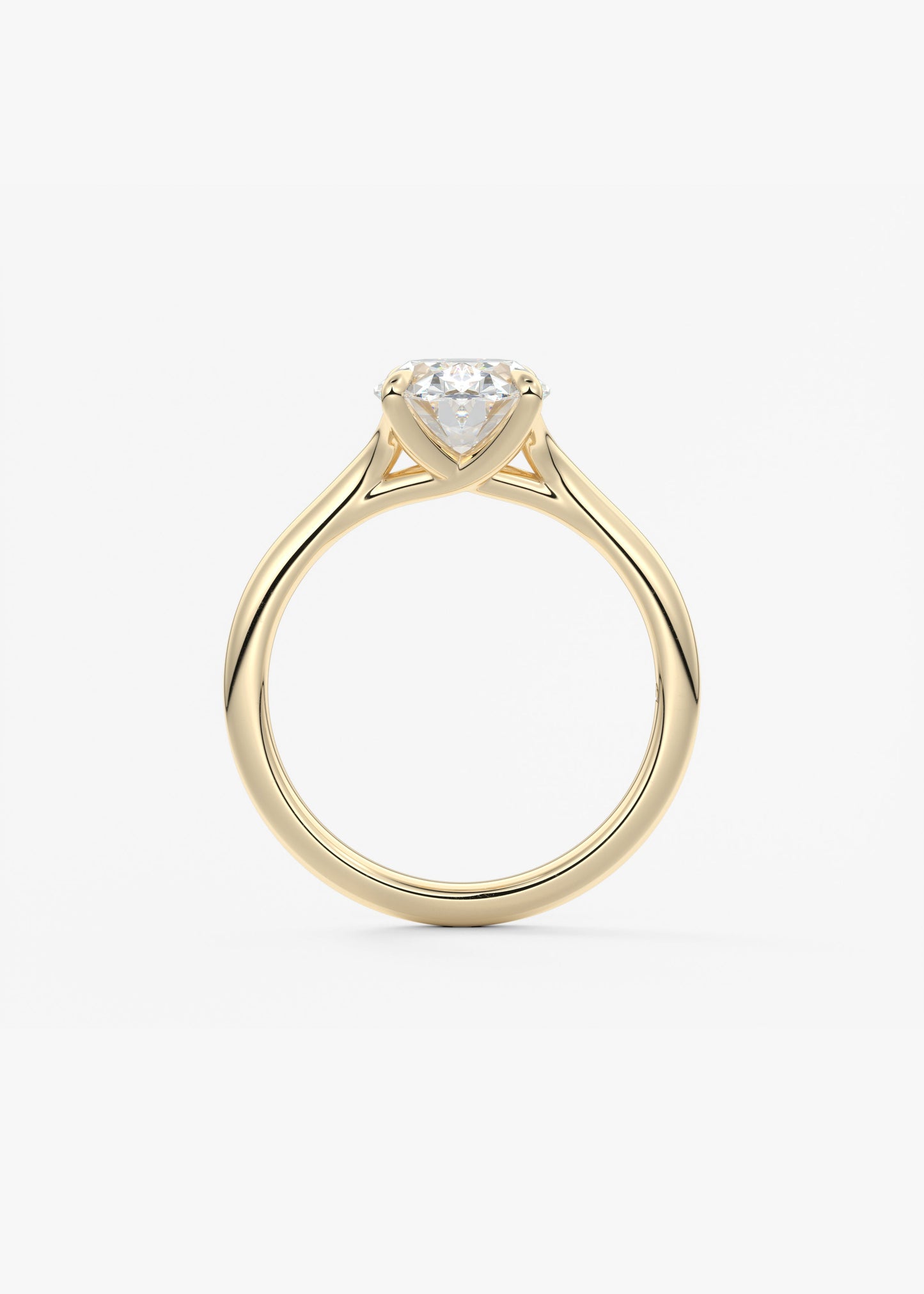 Oval Solitaire With Raised Basket Gallery Lab Grown Diamond Engagement Ring
