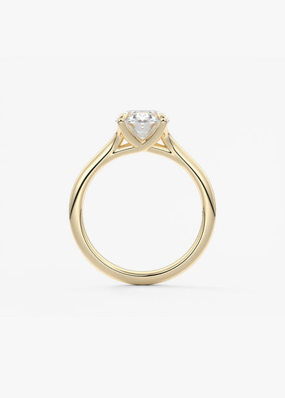 Oval Solitaire With Raised Basket Gallery Lab Grown Diamond Engagement Ring
