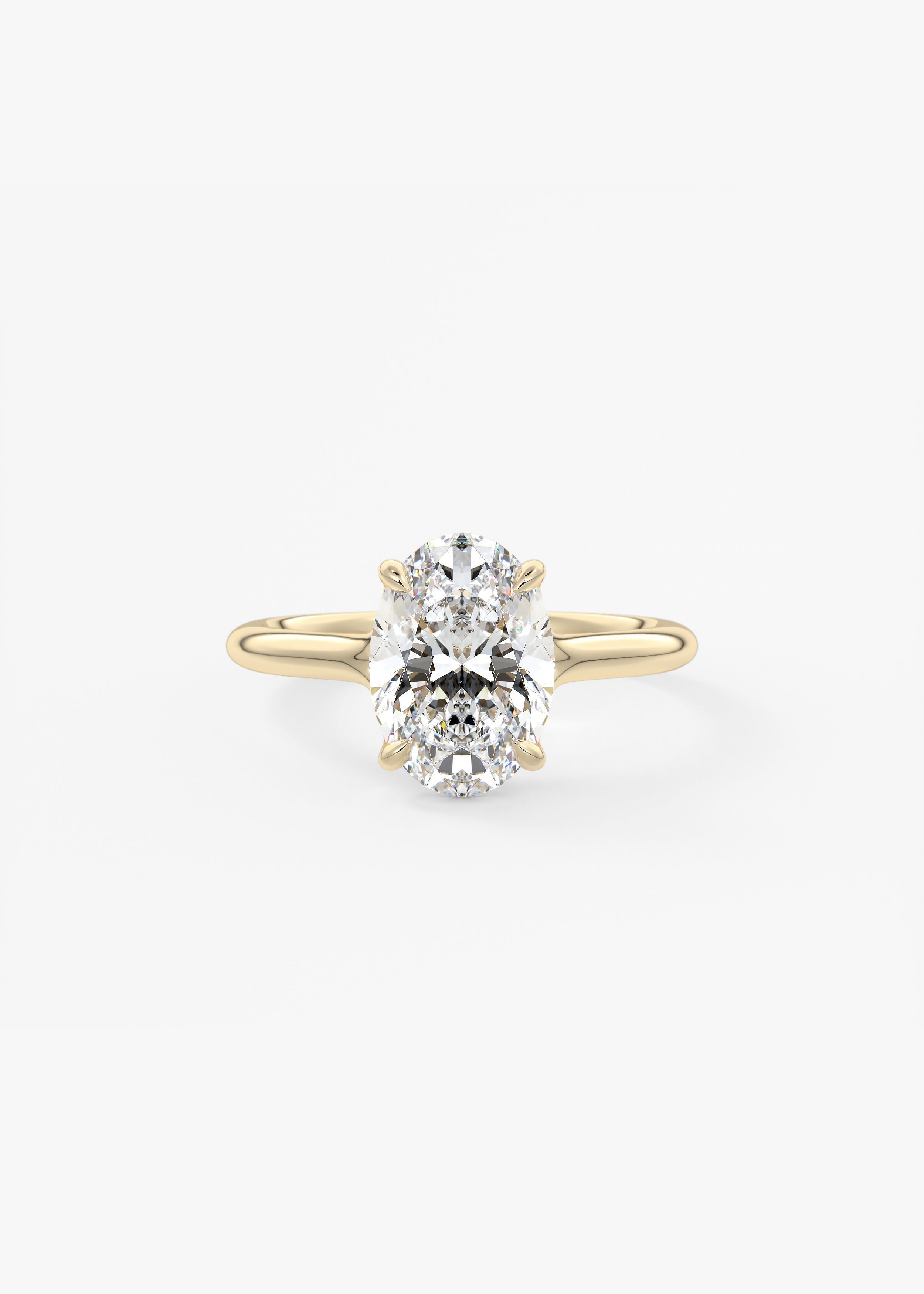 Oval Solitaire With Raised Basket Gallery Lab Grown Diamond Engagement Ring