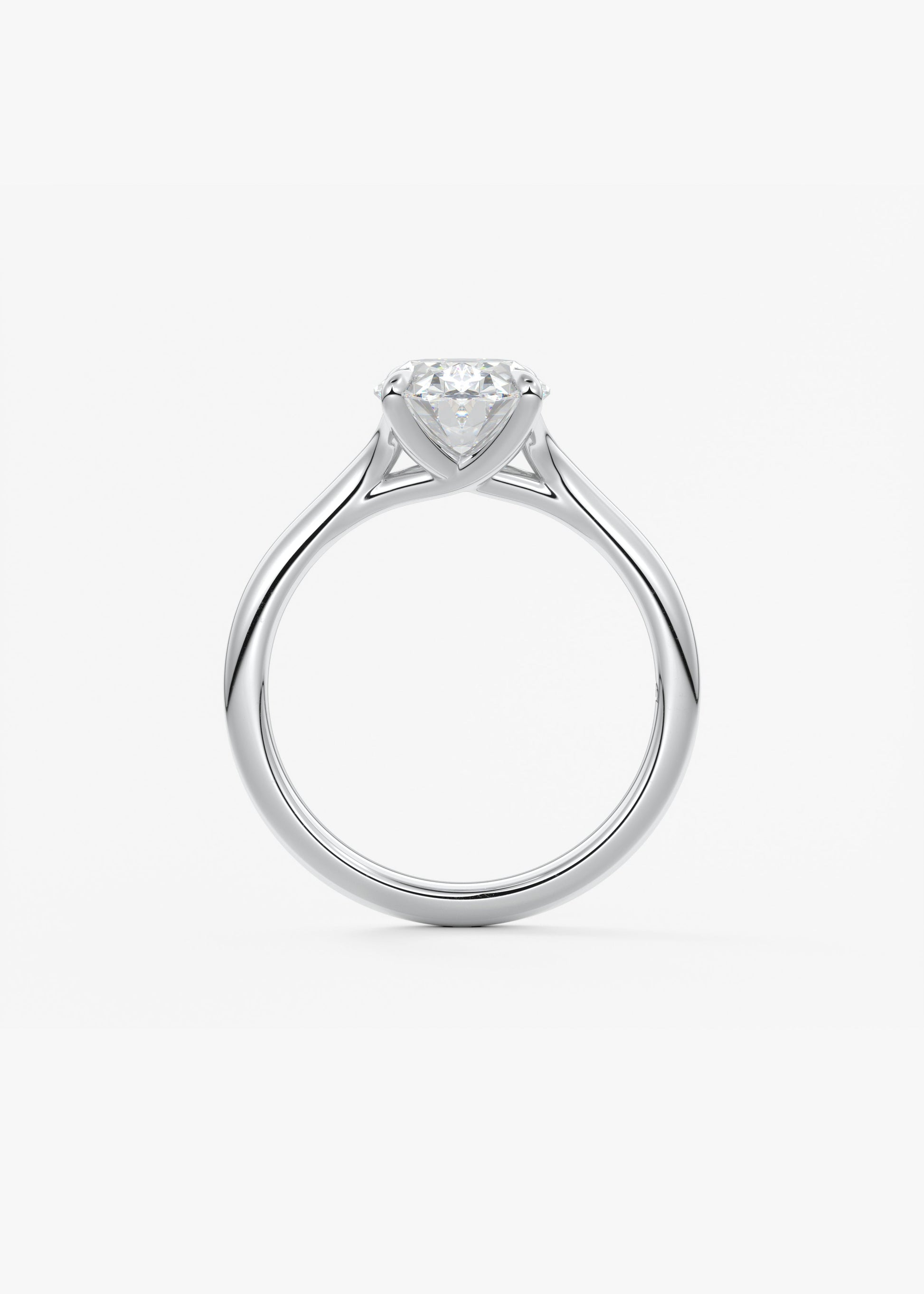 Oval Solitaire With Raised Basket Gallery Lab Grown Diamond Engagement Ring