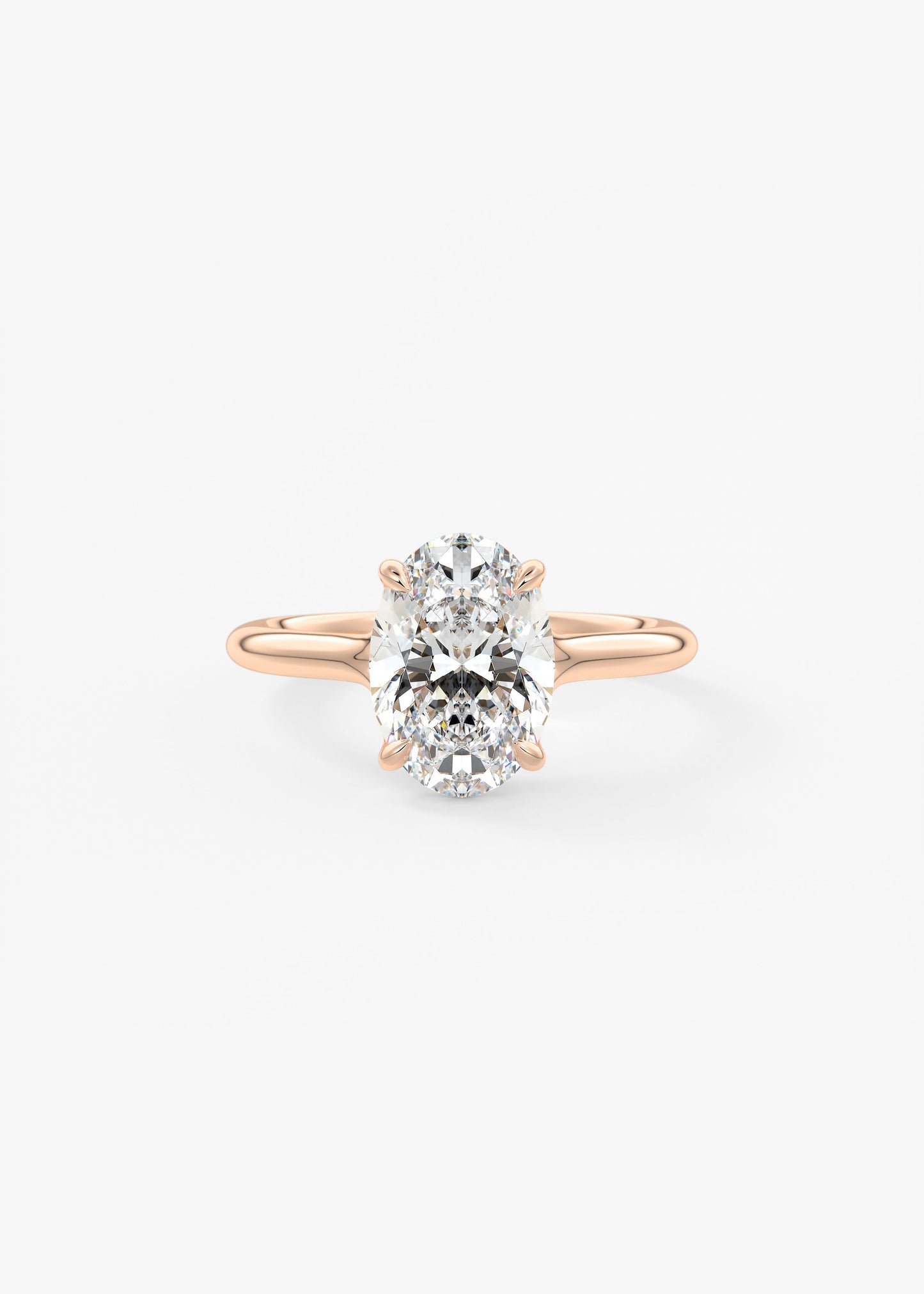 Oval Solitaire With Raised Basket Gallery Lab Grown Diamond Engagement Ring