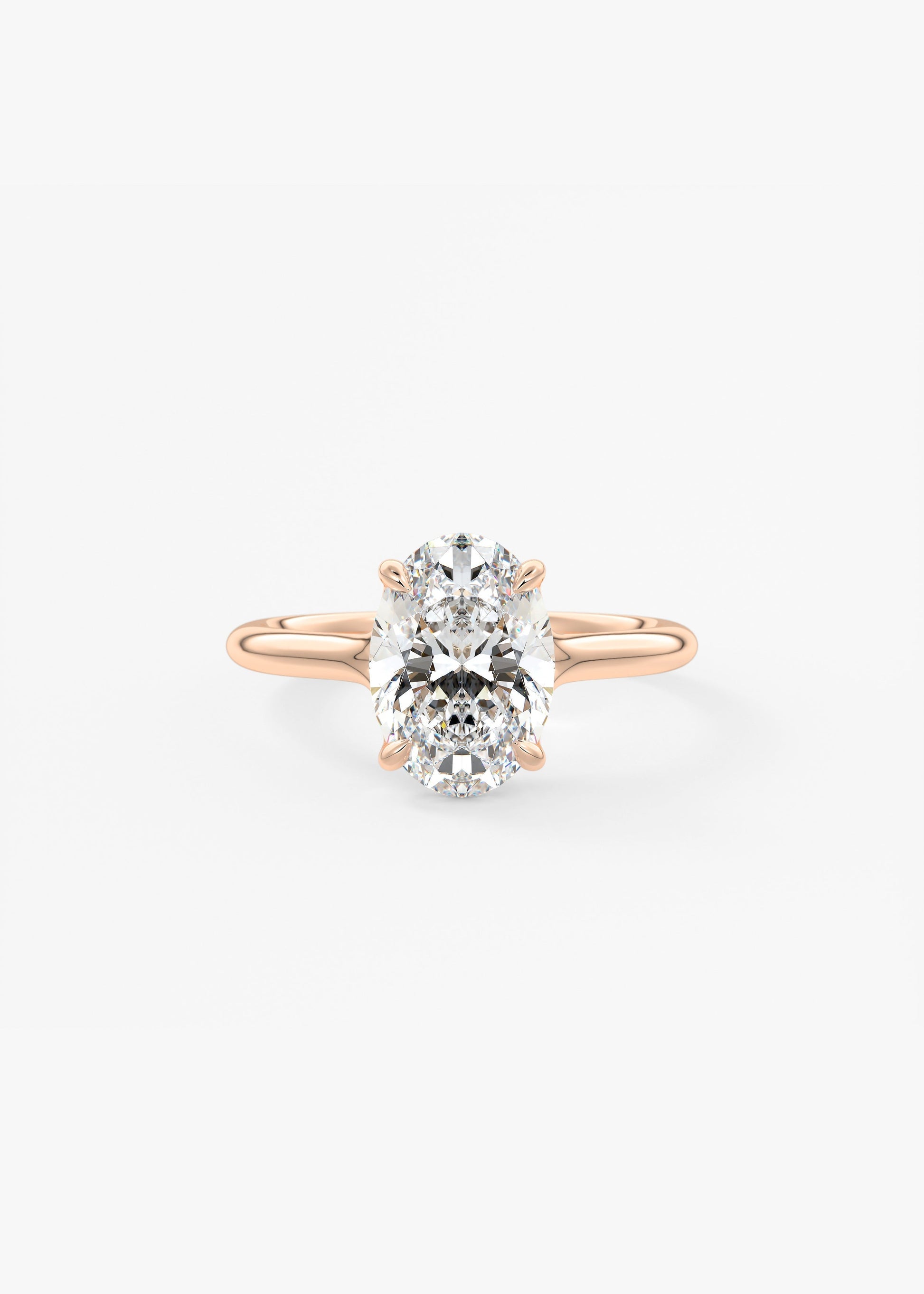 Oval Solitaire With Raised Basket Gallery Lab Grown Diamond Engagement Ring
