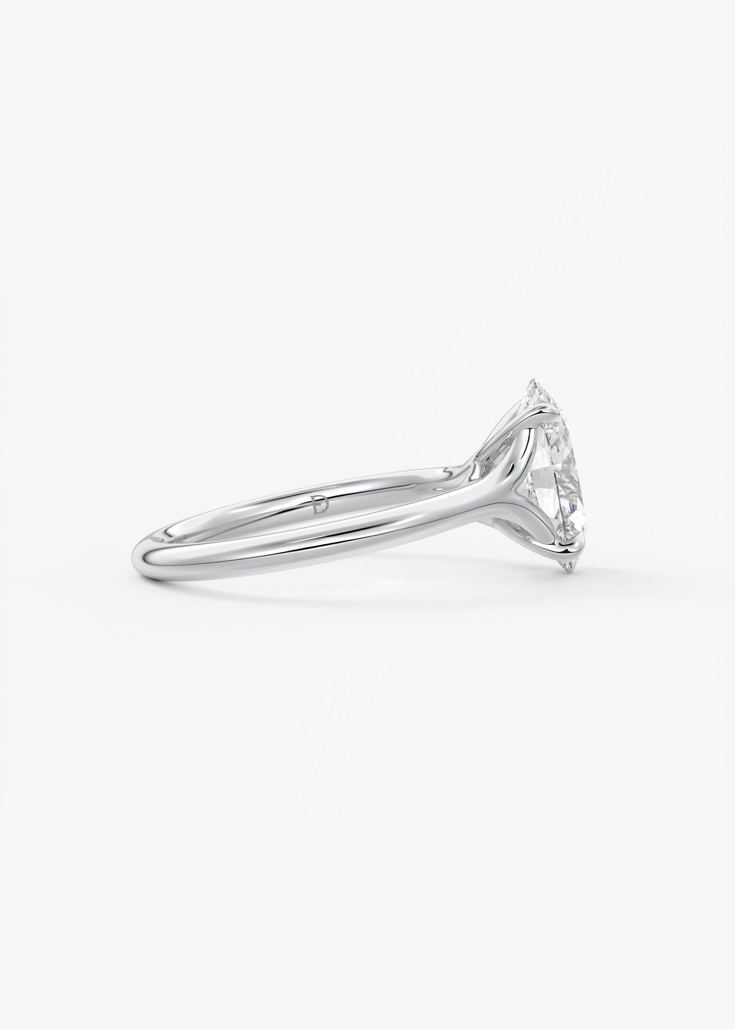 Oval Solitaire With Raised Basket Gallery Lab Grown Diamond Engagement Ring
