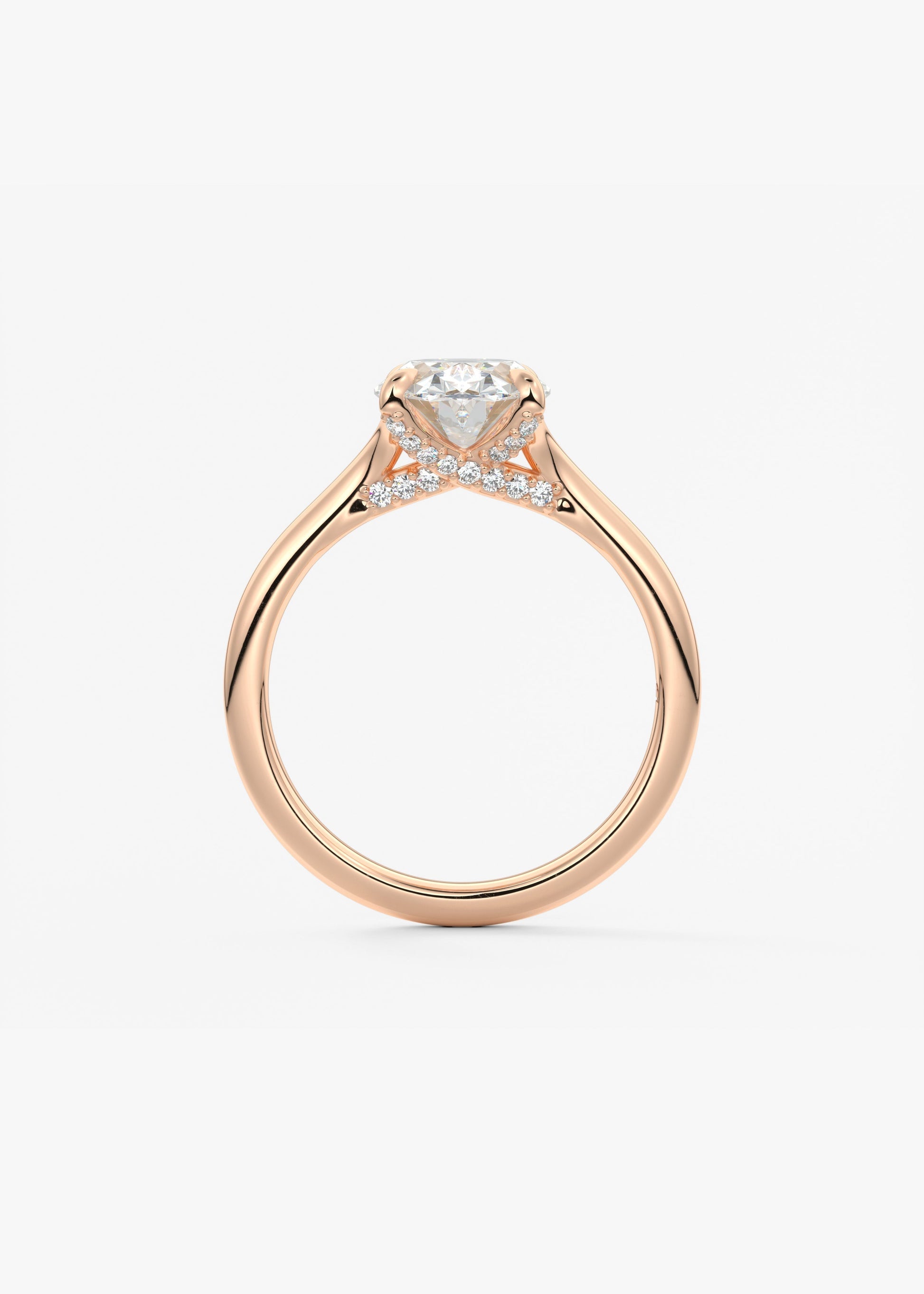 Oval Solitaire With Raised Basket Gallery Lab Grown Diamond Engagement Ring