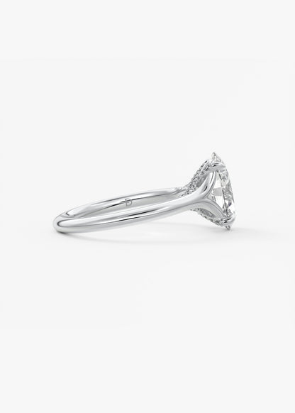 Oval Solitaire With Raised Basket Gallery Lab Grown Diamond Engagement Ring