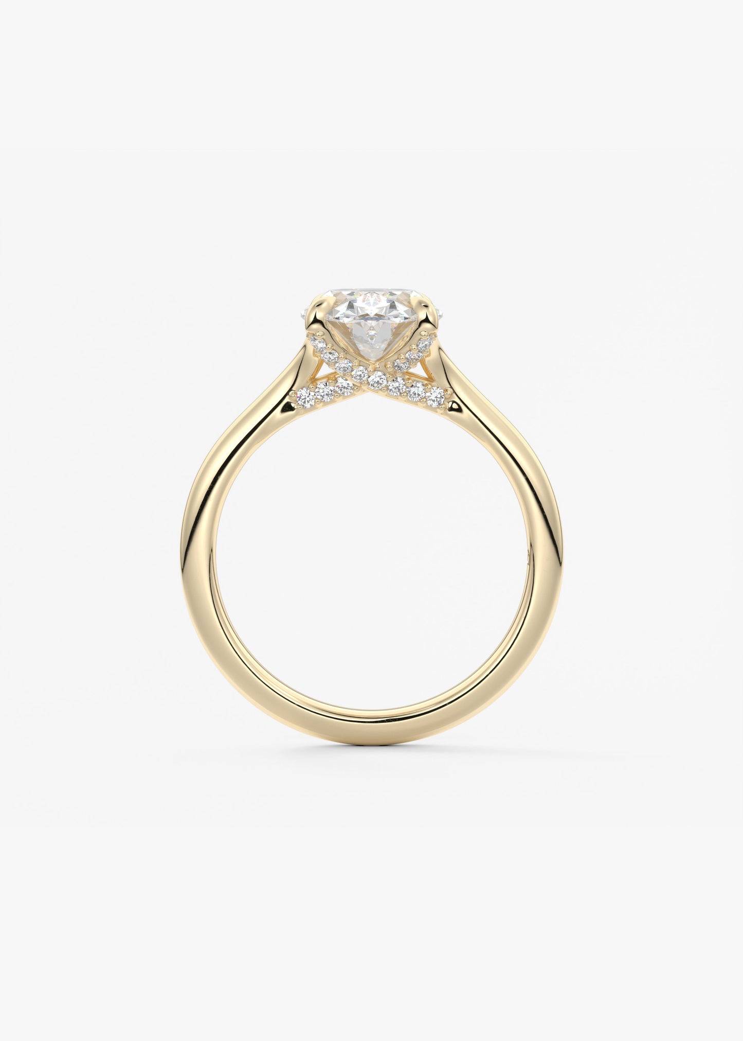 Oval Solitaire With Raised Basket Gallery Lab Grown Diamond Engagement Ring