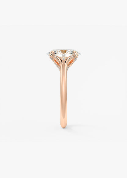 Oval Solitaire With Raised Basket Gallery Lab Grown Diamond Engagement Ring
