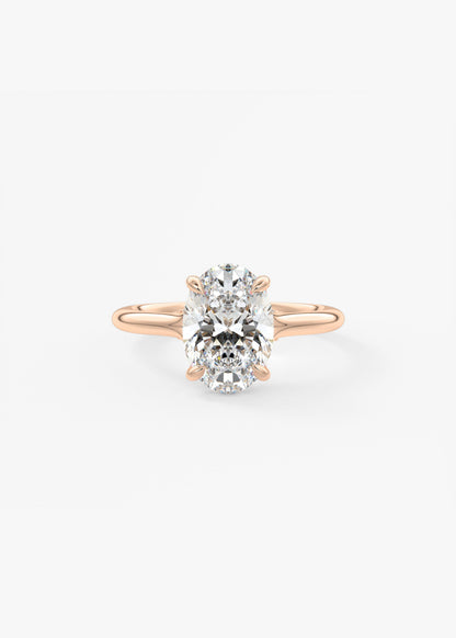 Oval Solitaire With Raised Basket Gallery Lab Grown Diamond Engagement Ring