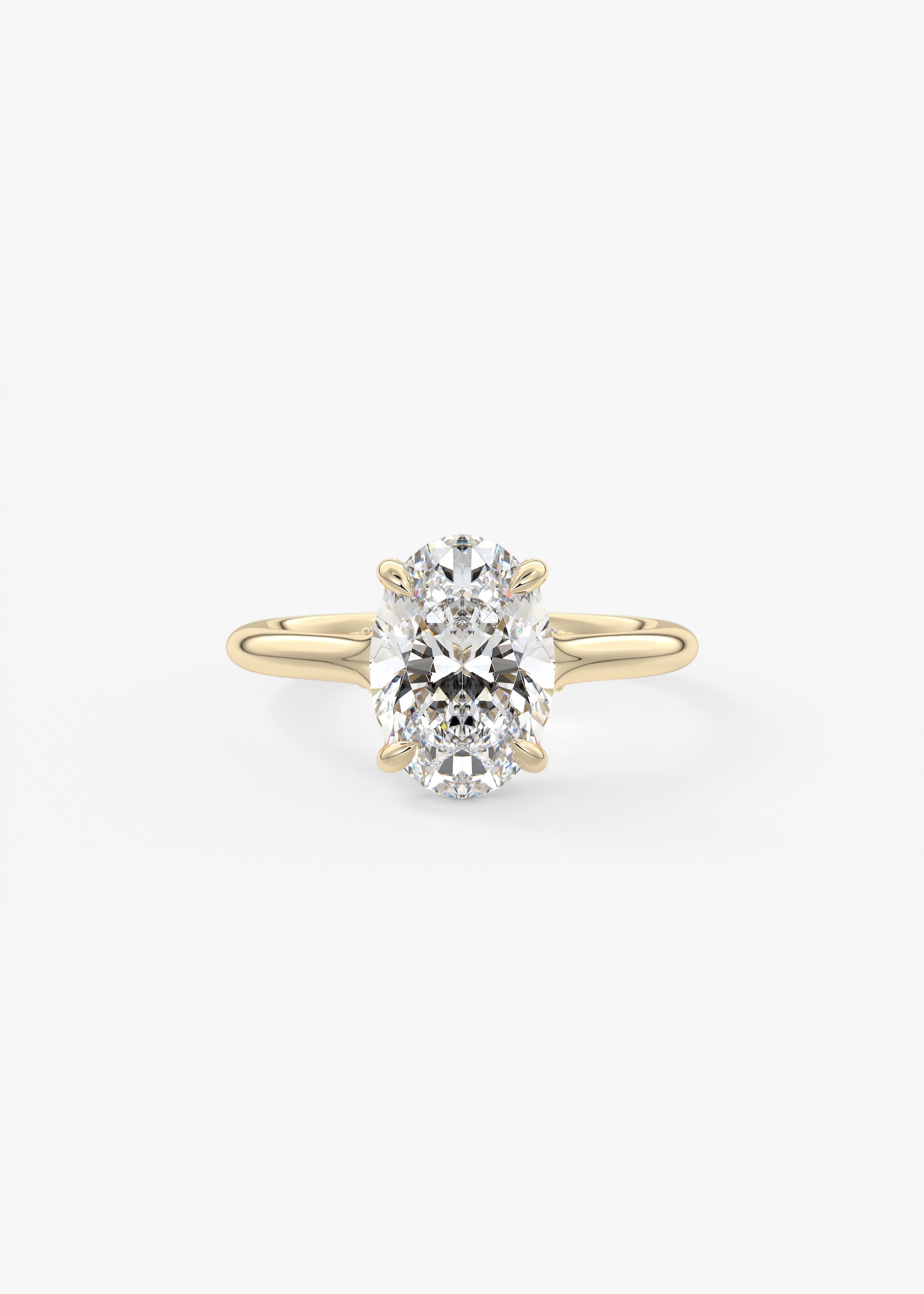 Oval Solitaire With Raised Basket Gallery Lab Grown Diamond Engagement Ring