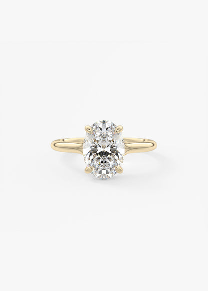 Oval Solitaire With Raised Basket Gallery Lab Grown Diamond Engagement Ring