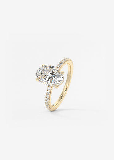 Oval Solitaire With Raised Basket Gallery Lab Grown Diamond Engagement Ring