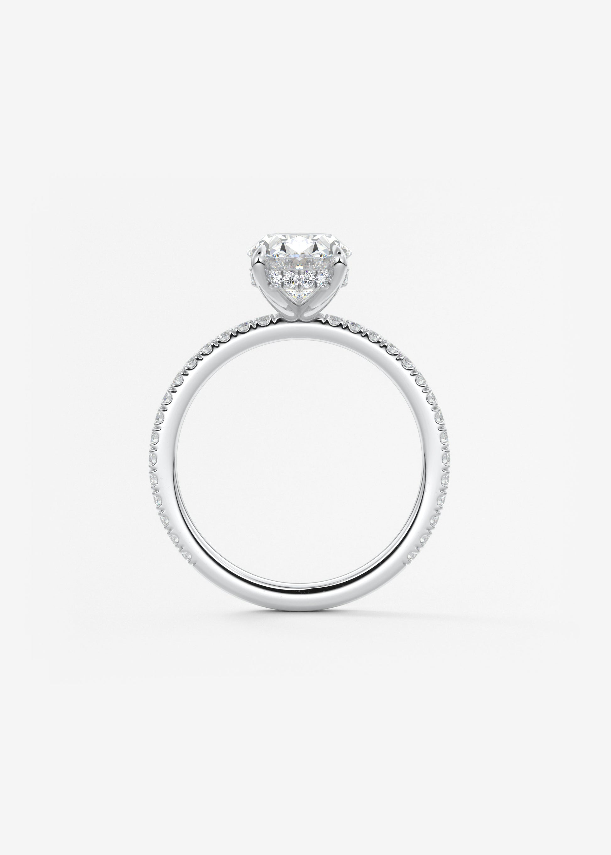 Oval Solitaire With Raised Basket Gallery Lab Grown Diamond Engagement Ring