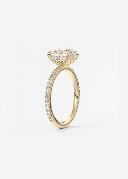 Oval Solitaire With Raised Basket Gallery Lab Grown Diamond Engagement Ring