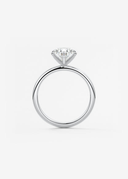 Oval Solitaire With Raised Basket Gallery Lab Grown Diamond Engagement Ring