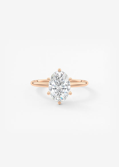 Oval Solitaire With Raised Basket Gallery Lab Grown Diamond Engagement Ring