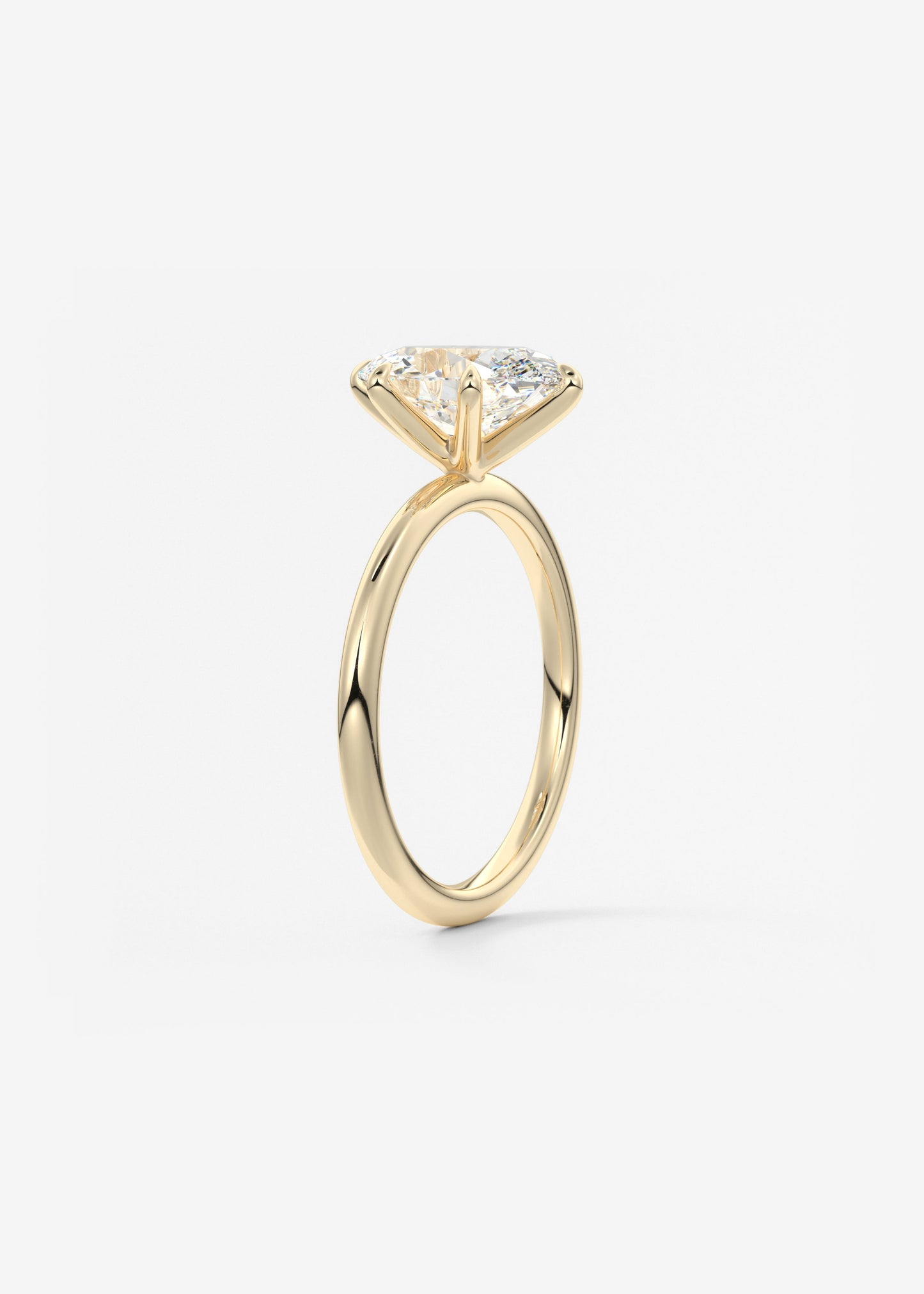 Oval Solitaire With Raised Basket Gallery Lab Grown Diamond Engagement Ring