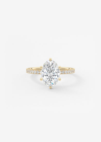 Oval Solitaire With Raised Basket Gallery Lab Grown Diamond Engagement Ring