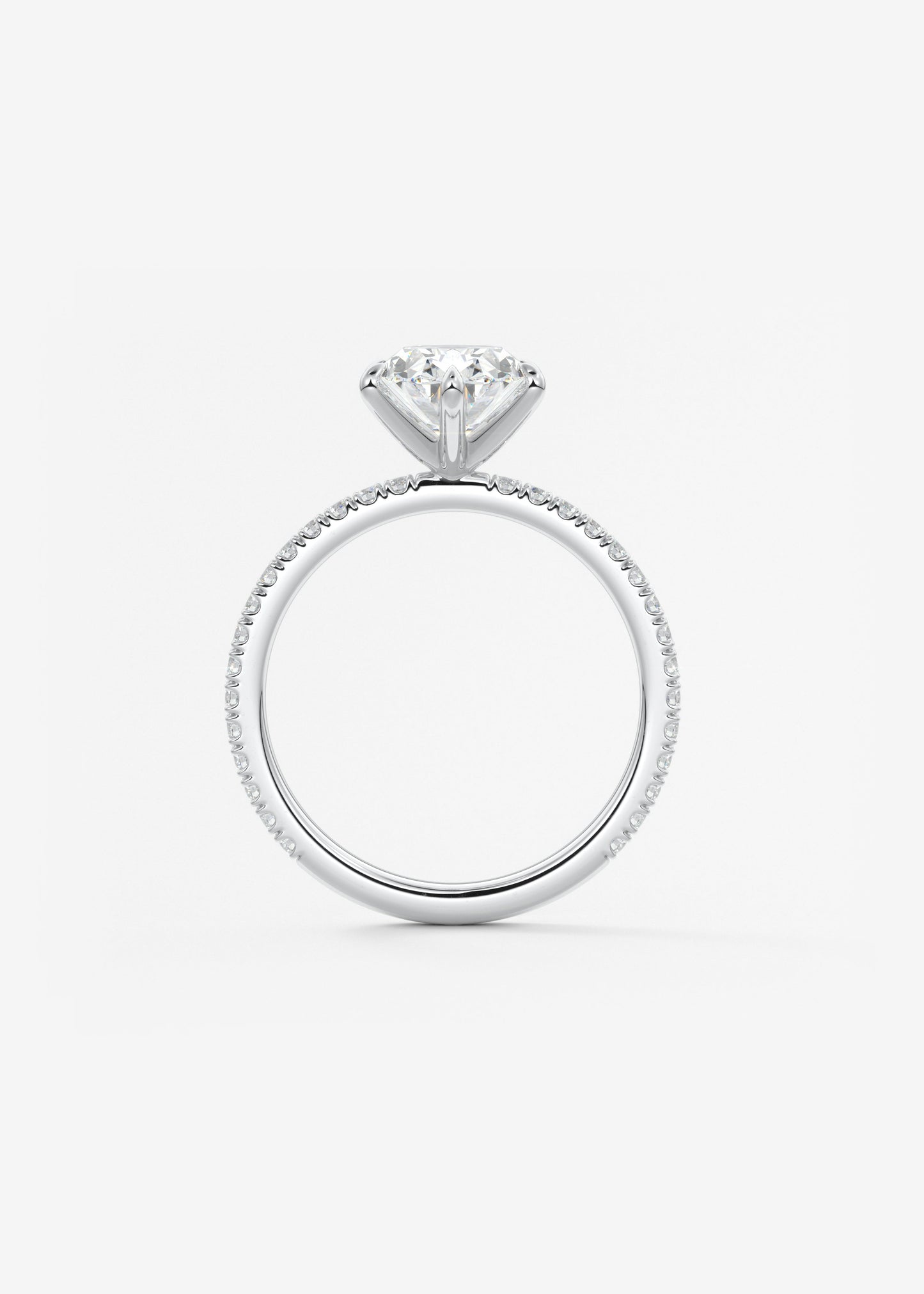 Oval Solitaire With Raised Basket Gallery Lab Grown Diamond Engagement Ring