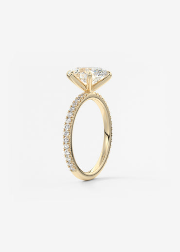 Oval Solitaire With Raised Basket Gallery Lab Grown Diamond Engagement Ring