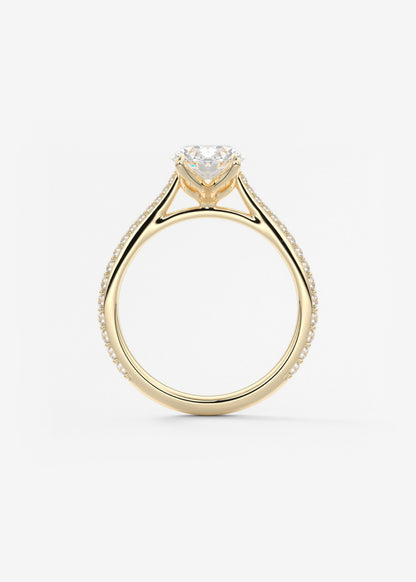 Oval Solitaire With Raised Basket Gallery Lab Grown Diamond Engagement Ring
