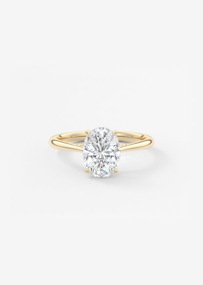 Oval Solitaire With Raised Basket Gallery Lab Grown Diamond Engagement Ring