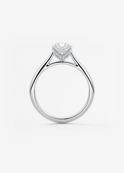 Oval Solitaire With Raised Basket Gallery Lab Grown Diamond Engagement Ring