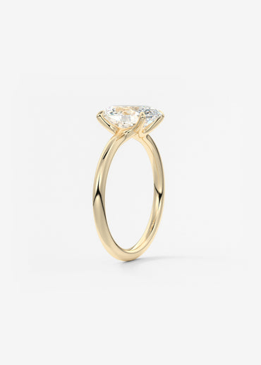 Oval Solitaire With Raised Basket Gallery Lab Grown Diamond Engagement Ring