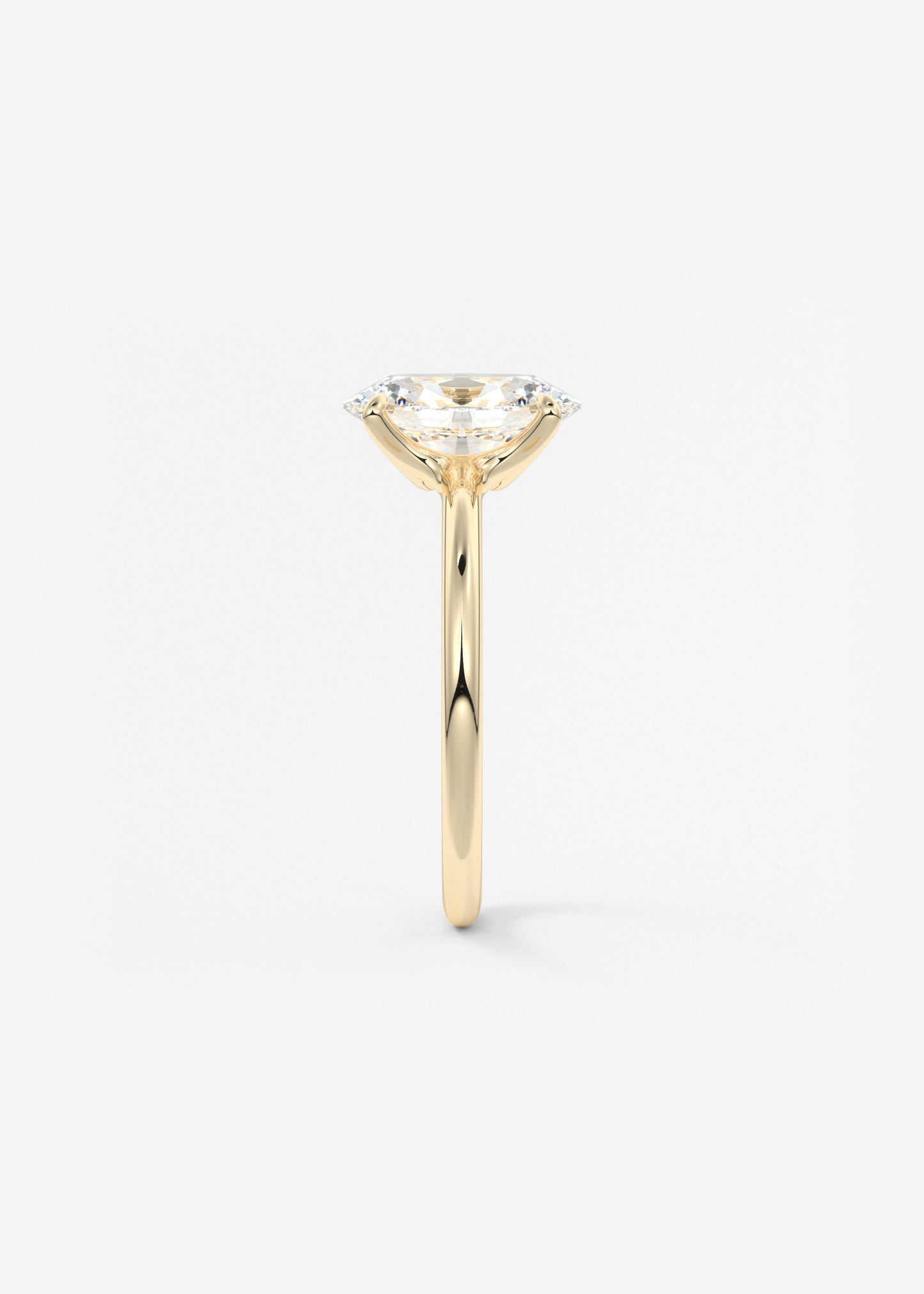 Oval Solitaire With Raised Basket Gallery Lab Grown Diamond Engagement Ring