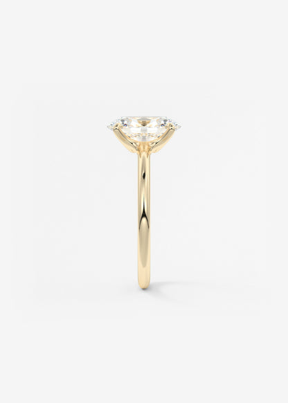 Oval Solitaire With Raised Basket Gallery Lab Grown Diamond Engagement Ring