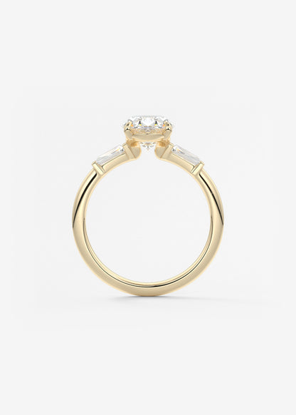 Oval Solitaire With Raised Basket Gallery Lab Grown Diamond Engagement Ring