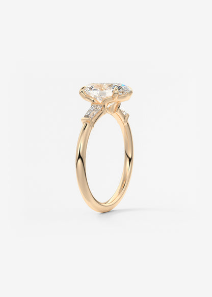 Oval Solitaire With Raised Basket Gallery Lab Grown Diamond Engagement Ring
